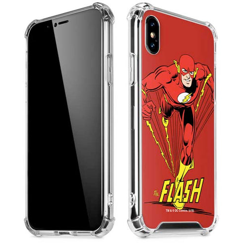 DC Comics The Flash Classic Action Pose Art iPhone XS Max Clear Case